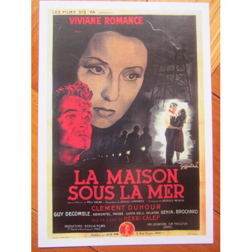 Carte Postale La Maison Sous La Mer (1946) De Henri Calef Avec Viviane Romance.