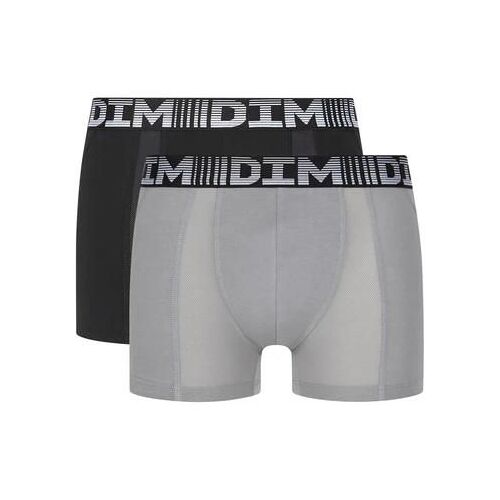 Dim Lot De 2 Boxers Homme Respirants Noir Gris Perle 3d Flex Air