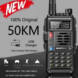 81F6F4 2021 Nouveau Uv-S9 Plus Puissant Talkie-Walkie Radio Émetteur-Récepteur 10W 50 Km Longue Portée Portable Pour Black Euro -X