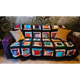 Plaid Laine 200 Cm X 200 Cm Neuf Fait Main