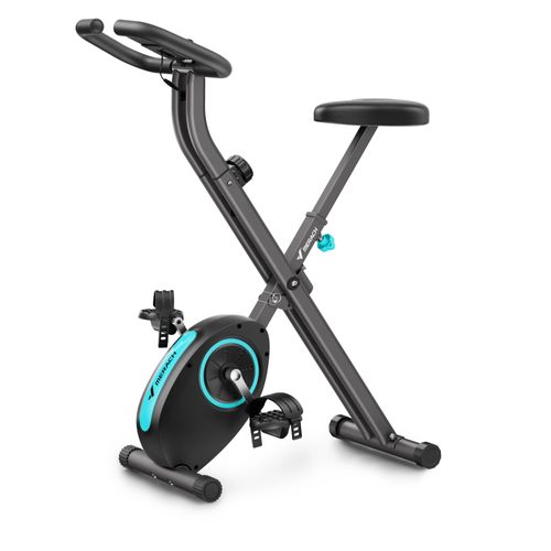 Vélo D'appartement Magnétique Pliable, Merach, 16 Niveaux, Écran Lcd, Support Tablette, Design Compact, Hauteur Réglable