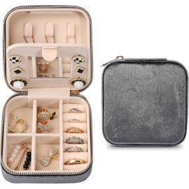 Coffre Bijoux 3 étages Voyage Boîte à Bijoux 3 étages Beowanzk - Organisation Colliers, Bagues, Boucles - Voyage - Cuir PU - 17x12cm Coffret Rangement Bijoux