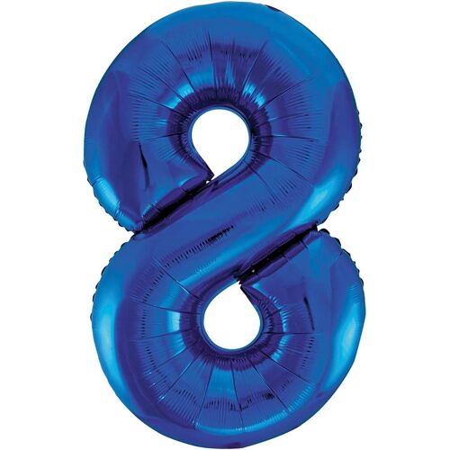 Sjzg-Party - 55748 - Ballon Géant - Numéro 8 - 86 Cm - Bleu