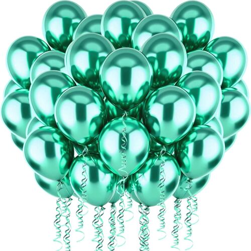 SJZG-Lot De 60 Ballons Verts À L'Hélium De 30 Cm - En Latex - Pour Décoration D'Anniversaire, Fête Prénatale, Mariage, Baptême, Décoration De Fête