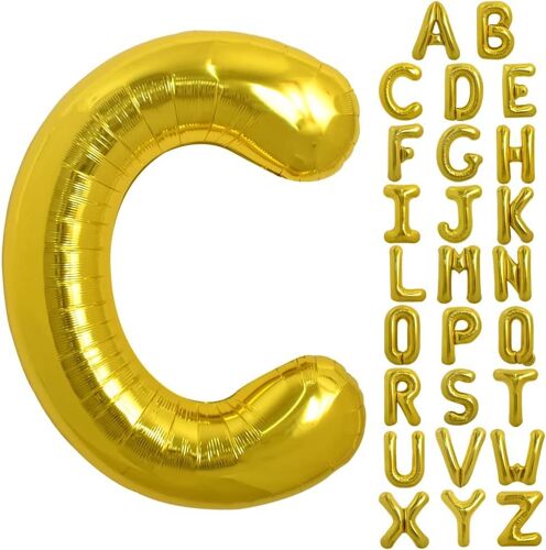Gold Letter C Balloons 40 Inch Large Gold Foil Balloons Helium Mylar Balloons For Birthday Party Anniversary Valentine'S Day