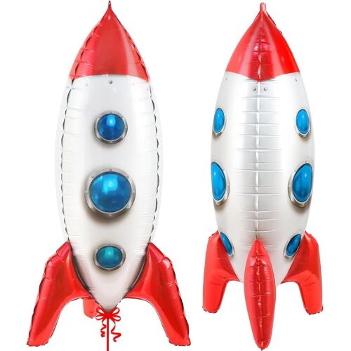 Ballon Fusée, Fusée Ballon Aluminium, Ballon Gonflable Fusée, Fusée Deco, Espace Thème Ballons, Ballons En Aluminium, Pour Garçons Filles D'Anniversaire Fête Décoration