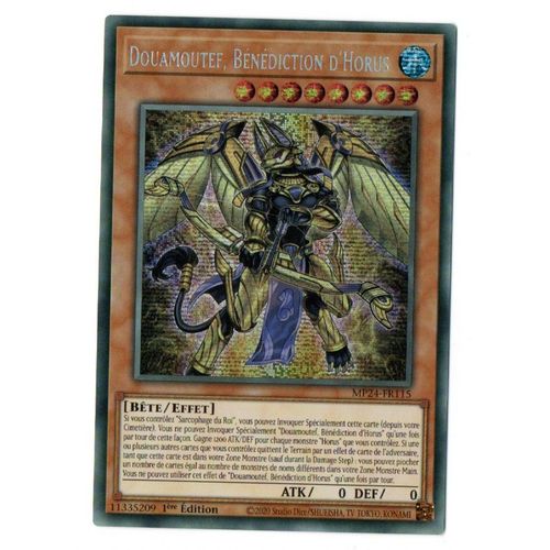 Douamoutef Benediction D'Horus - Mp24-Fr115 - Prismatique Secret Rare - Vf - Yu Gi Oh