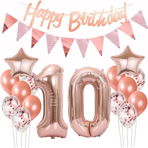 Ballon 10 Ans Anniversaire Fille Or Rose Decoration Anniversaire Fille 10 Ans Anniversaire Or Rose,Ballon Anniversaire 10 Ans Fille Decoration 10 Anniversaire Ballon 10 Birthday Decoration Or Rose