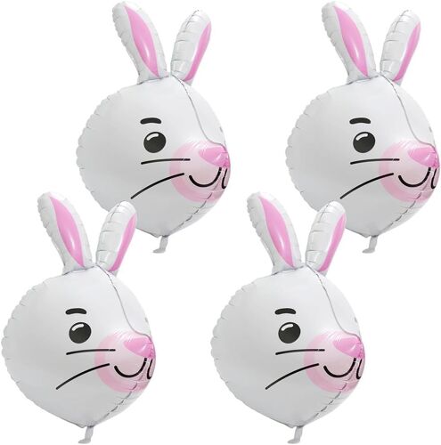 4 Pcs Ballon Lapin Pâques, Ballon Lapin, Balloon De Pâques, Convient Pour Décoration De Pâques, Fête D'Anniversaire Des Enfants/B