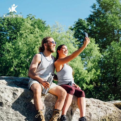 Gourde Isotherme 1l, Gourde Inox Avec En Paille, Bouteille D'eau Sans Bpa,, Anti-Fuite, Bouteille Isotherme Acier Inoxydable Pour Enfant, Adultes, Yoga, Sport - 2 Couvercles