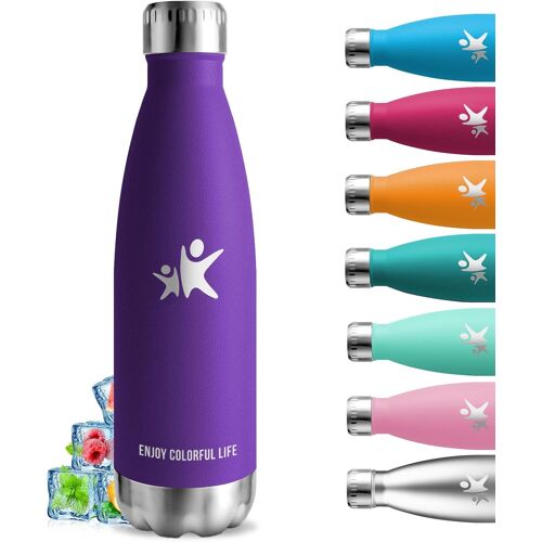 Gourde Isotherme 750 Ml, Sans Bpa, Inox, 24h Froid & 12h Chaud, Metal, Anti Fuite, , Double Vide, Gourde Acier Inoxydable, Pour École, Bureau, Voyage, Camping