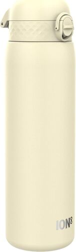 Gourde Inox Léger 1 Litre, Non Isolé, Anti-Fuite, Facile À Ouvrir, Verrouillage Sécurisé, Lavable Au Lave-Vaisselle, Poignée De Transport, Acier Inoxydable, 1200ml, Noir