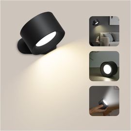 Lampe Murale, Lampe Murale Led Tactile Avec Port De Charge Usb, 3 Niveaux De Luminosité, 3 Températures, Lampe De Chevet Rotative À 360° Pour La Chambre À Coucher