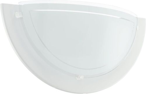 Lampe Murale Planet 1, Applique Murale Intérieure En Acier Et Verre, Lampe Pour Salon Et Couloir En Blanc Et Clair, Douille E27