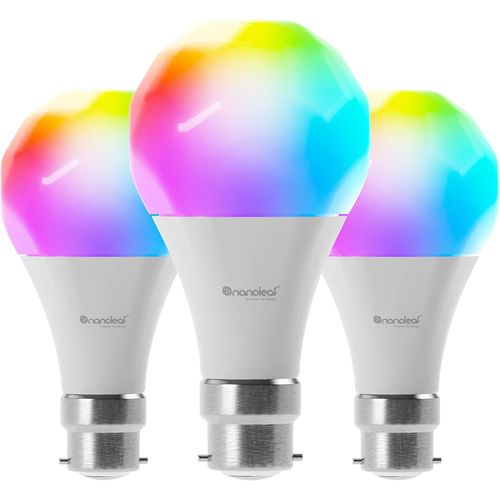 Sjzg-Essentials Pack De 3 Ampoules Led B22 Connectées Rgbw - Lampes Intelligentes Thread & Bluetooth , Compatible Google Home Apple, Synchro Musique Et Ecran, Pour Salon Chambre Ou Bureau Gaming