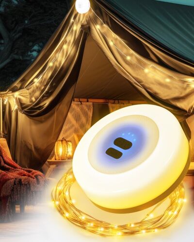 Jgd-Guirlande Lumineuse Escamotable Portative Imperméable Extérieure, 10m Led Escamotable Camping, Étanche Guirlande Lumineuse Rechargeable Pour Chambre À Coucher, Jardin, Pati Décor