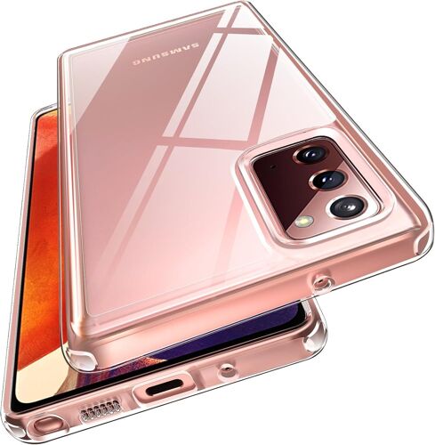 Anti-Jaunissement HD Clair Coque pour Samsung Galaxy Note 20 / Note 20 5G, [Protection Militaire] Mince Transparent Étui de Protection en Silicone Antichoc, Rigide PC Bumper Housse