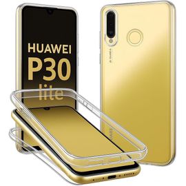 LORANKA-Coque pour Huawei P30 Lite 360° Transparente Double Protection intégrale P30lite en Silicone TPU Antichoc Dimensions 152,9 x 72,7 x 7,4 mm