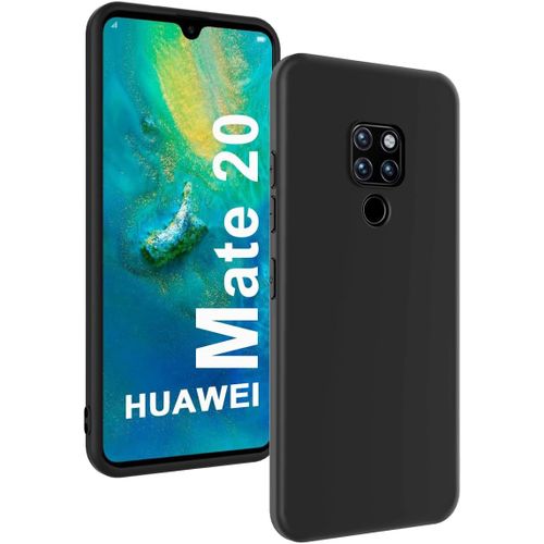 Coque Pour Huawei Mate 20 - Housse Étui De Protection Ultra Mince En Silicone Souple, Antichoc Et Anti-Rayures - Compatible Avec Huawei Mate 20 - Noir