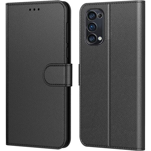 ELVORIX-Coque pour Oppo Find X3 Lite 5G, Etui Protection Housse Premium en Cuir PU,Pochette Fermeture Magnétique,Flip Case Compatible avec (Oppo X3 Lite, Book Noir)
