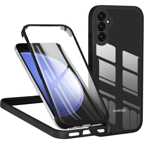 Coque 360 degrés intégrale pour Samsung Galaxy S25 FE 5G Protection arrière Avant noir - XEPTIO