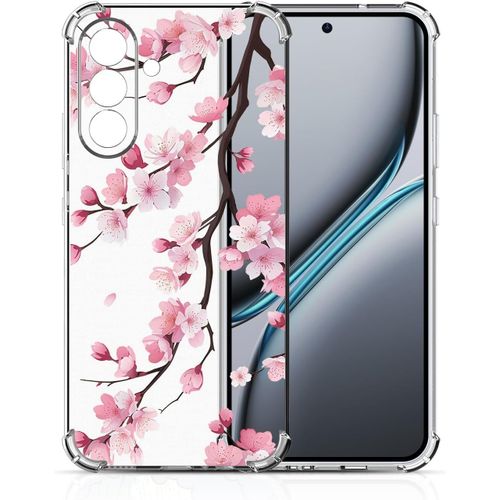Coque Transparente Pour Samsung Galaxy A36 5g, Silicone Tpu Bumper Housse Pour Filles Femmes Garçons, Motif Mignon Floral Anti-Choc Hd Clair Étui Protection Cute Case, Sakura