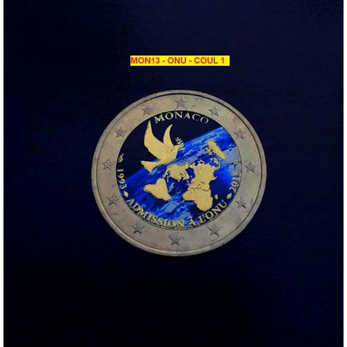 Monaco 2013 - O N U - 2 Euros Commemorative - Version Couleur - Colored Color In Farbe Colorati
