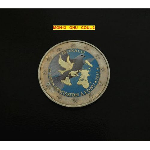 Monaco 2013 - O N U - 2 Euros Commemorative - Version Couleur - Colored Color In Farbe Colorati