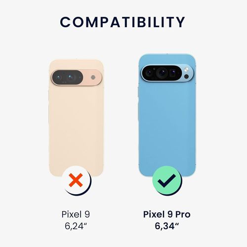 Housse Compatible Avec Google Pixel 9 Pro Coque - Housse De Téléphone En Tpu Avec Protection Appareil Photo - Bleu Baltique
