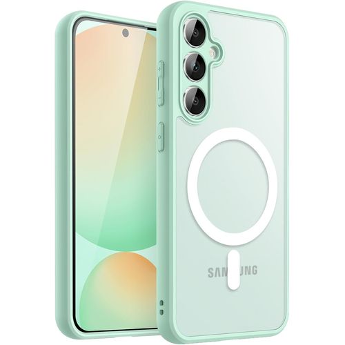 Coque Magnétique Pour Samsung Galaxy S24 Fe, Compatible Avec Magsafe, Étui Housse Antichoc À Dos Translucide Mat (Menthe Verte)