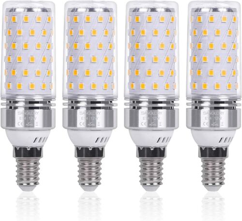 Ampoules Led E27 10w, Équivalent Ampoules Halogène 90w, 1050lm, 360° Angle, Ampoule Mais Led E27 Blanc Neutre 4000k, Non Dimmable, Lot De 4