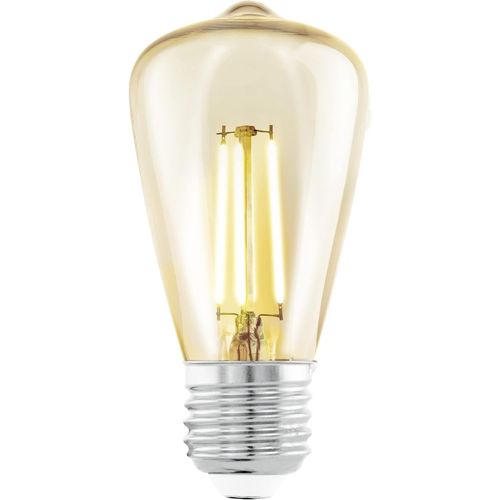 Yemaesre-Lampe Led E27 Forme De Piston, Ampoule À Incandescence, Éclairage Vintage Et Rétro, 4 Watts (Correspond À 26 Watts), 270 Lumens, Blanc Chaud, Ambré, 2200 Kelvin, St48, Ø 4,8 Cm