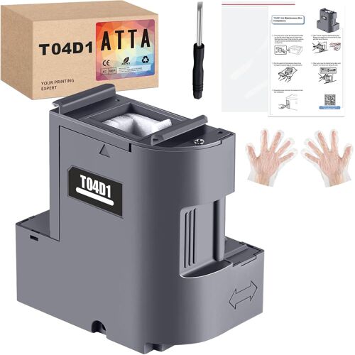 T04D1 Compatible Ink Maintenance Box For C13T04D100 Works With Ecotank Et-15000 Et-2760 Et-3760 Et-4760 Et-3700 Et-3750 Et-4750 Et-5150 Workforce Wf-2860 (1) -28600 Package