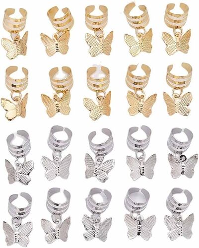 Spiral Hair Jewellery, 20pcs African Braid Hair Jewellery, Viking Style Hair Cuffs Beard Tube Beads Dreadlocks Hair Beads Spiral Coils For Men Women