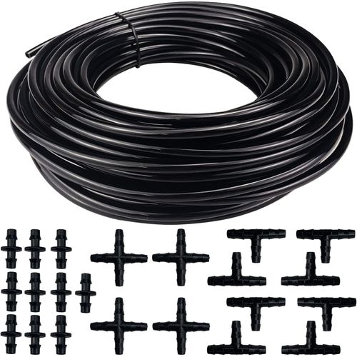 Tuyau d'arrosage en PVC de 20 mètres avec 22 connecteurs de tuyau pour jardin, serre, balcon