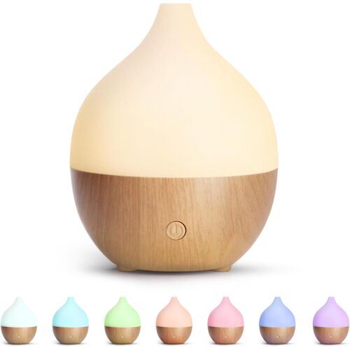 Diffuseur D'huile Essentielle, 100ml Ultrasonique Diffuseur Huiles Essentielles Electrique, Humidificateur D'air Avec Lumière Chaude Arrêt Automatique Pour Chambre, Spa, Yoga, Massage 