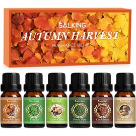 Kit Huiles Essentielles Automne 6x10ml - Diffuseur, Ambiance Citrouille & Cannelle 
