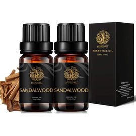 Aromathérapie Huiles Essentielles De Bois De Santal-Set 100% Pur Parfum Thérapeutique Grade-2*10ml 
