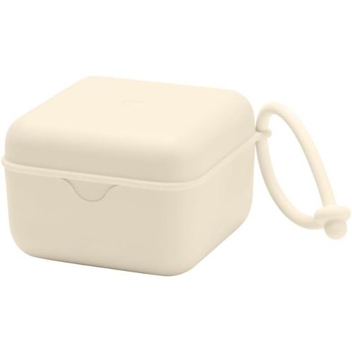 Kalanka-Bibs Boîte À Tétine Avec Sangle, Porte-Tétine Et Étui De Stérilisateur, Matériau Alimentaire 100% Sans Bpa, Fabriqué Au Danemark, Ivoire