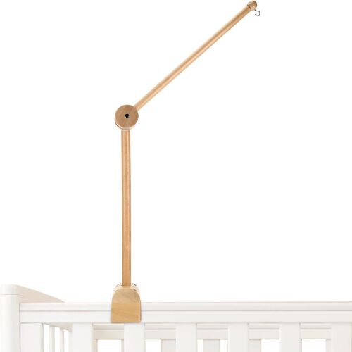 KALANKA-Support mobile pour lit bébé, support mobile bébé réglable en hauteur en bois, adapté aux lits d'enfants Suspension Carillons éoliens et aux tables à langer