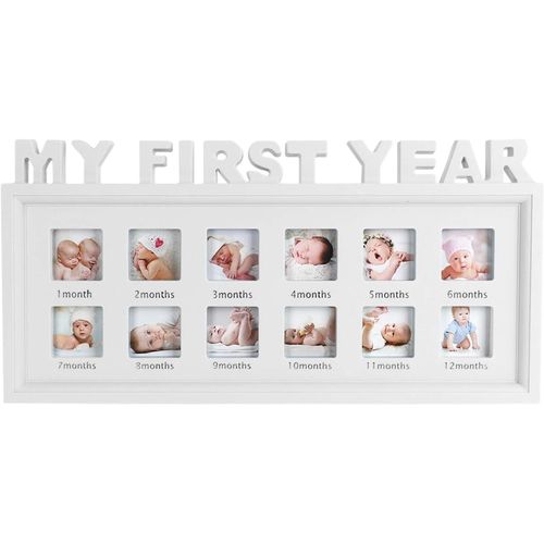 YEMAESRE-Cadre Photo Pour Nouveau-Né Ma Première Année Cadre Photo Bébé Naissance Cadre De Photo Table Et Suspendu Cadre Photo Décoration De Maison Enfant Photo Album Souvenirs De Croissance