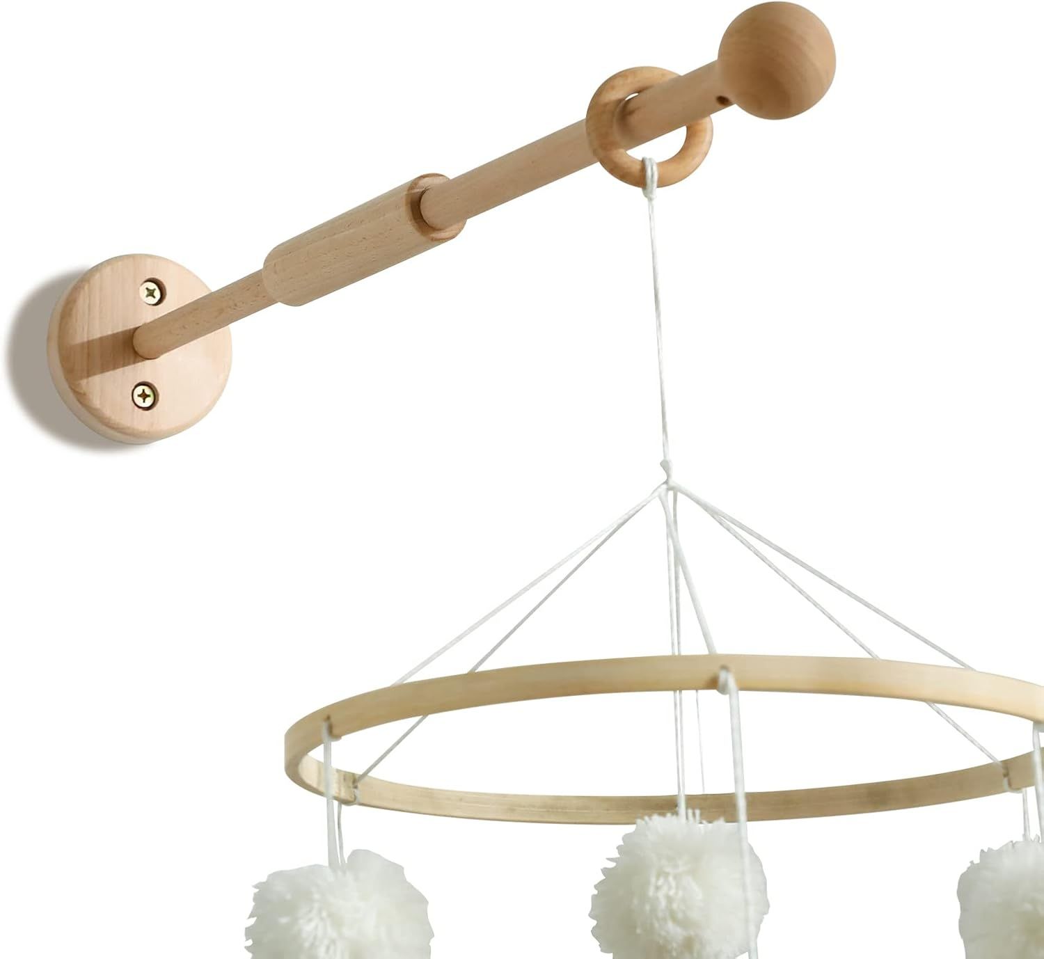 Bras De Support Mobile Bébé Bras Mobile Pour Berceau De Bébé 69 Cm En Bois  Avec Motif Nuage Amovible Et Réglable, Joli Carillon à Vent, Support De  Suspension Pour Lit De Bébé, image size:1500x1378