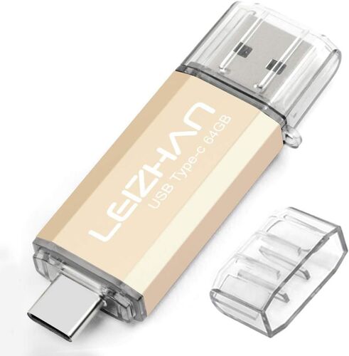 Clé USB Type C 64 Go,Flash Drive USB 3.0 OTG pour Huawei Samsung Smartphone Android de Type C-Or