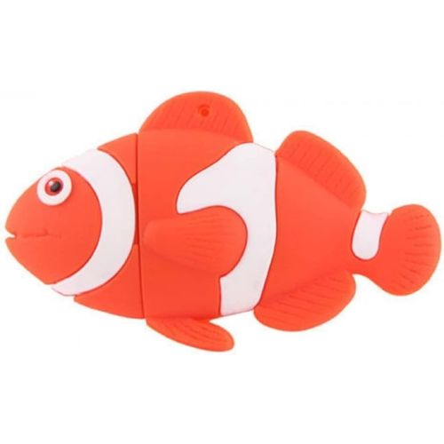 Fish 32GB USB-Flash Drive 32GB-Memory Stick Data Storage-Aquarium or Sea Snorkel Diving-Orange and White