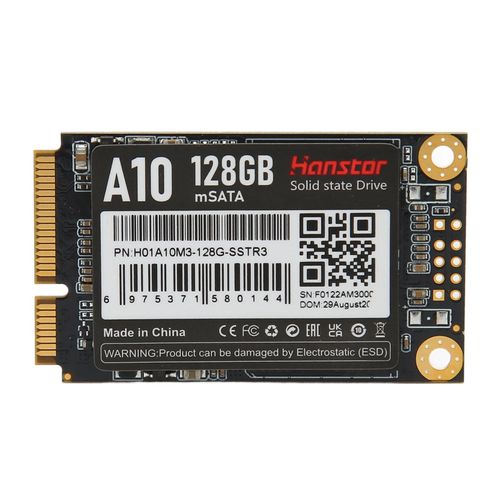 SSD interne de jeu MSaTa 6 Gbit/s 3D TLC NaND ECC 500 Mo/s en lecture 480 Mo/s en ecriture SSD pour ordinateur de bureau portable POS 128 Go