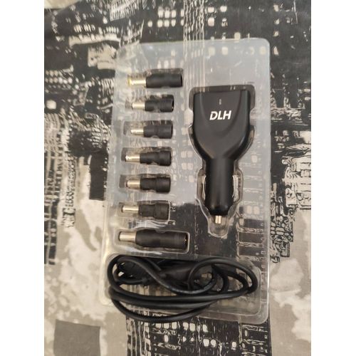 Dlh Chargeur Allume Cigare Pour Appareil Usb/Ordinateur Portable 90 W Noir