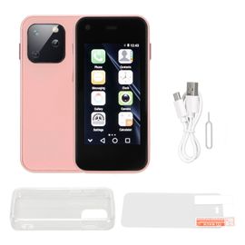 Smartphone Mini taille 2,5 pouces ecran tactile HD telephone portable leger pour travailler 1 Go RaM 8 Go ROM Rose