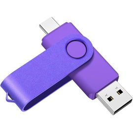 Clé Usb C 8 Go 1 Pièce,Otg Usb C Pen Drive,Usb 3.0 Et Usb C Flash Drive,Type C Memory Stick Pour Usb A+Usb C Smartphone Android Métal Violet