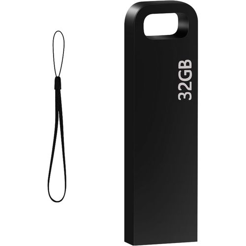 32GB Metal Waterproof USB Flash Drive with USB 3.0 Flash Drives Memory Stick Pen Drive for Laptop/PC (Black)