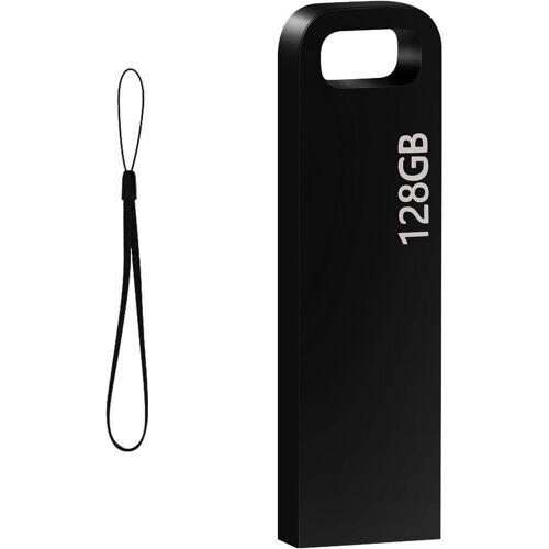 128GB Metal Waterproof USB Flash Drive with USB 3.0 Flash Drives Memory Stick Pen Drive for Laptop/PC (Black)